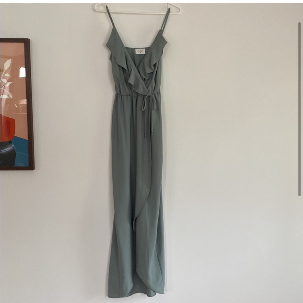 Sea foam/sage green wrap dress